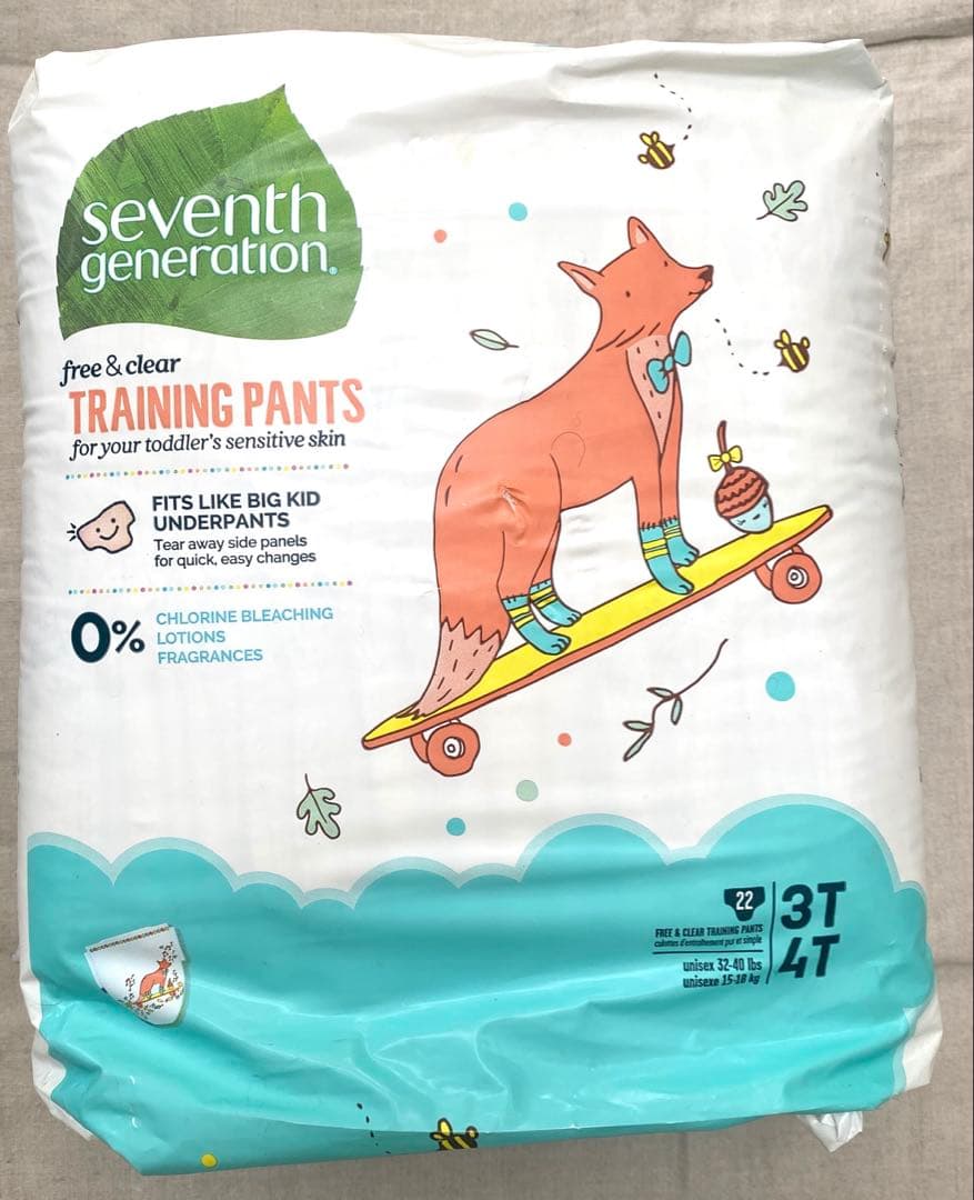 紙おむつ　セブンスジェネレーション　パンツ型　3T4T 5パック