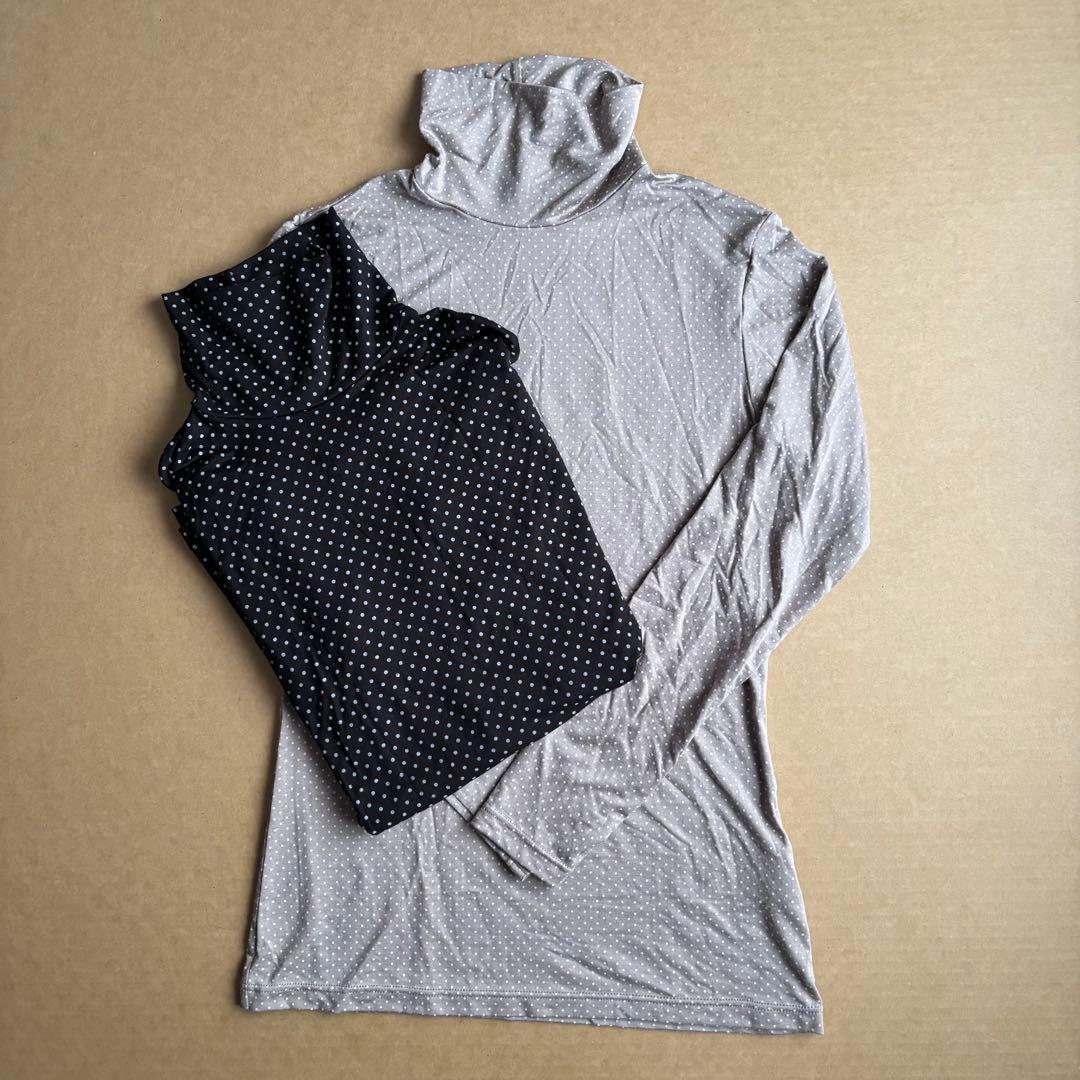 スキャパ　モスグリーン千鳥柄 コートとヒートテック2枚