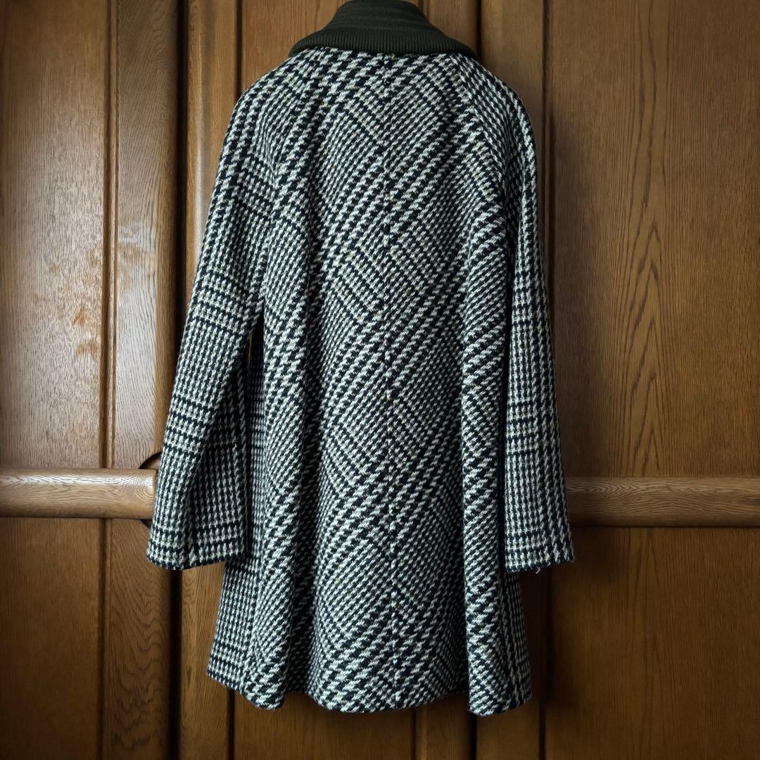 スキャパ　モスグリーン千鳥柄 コートとヒートテック2枚