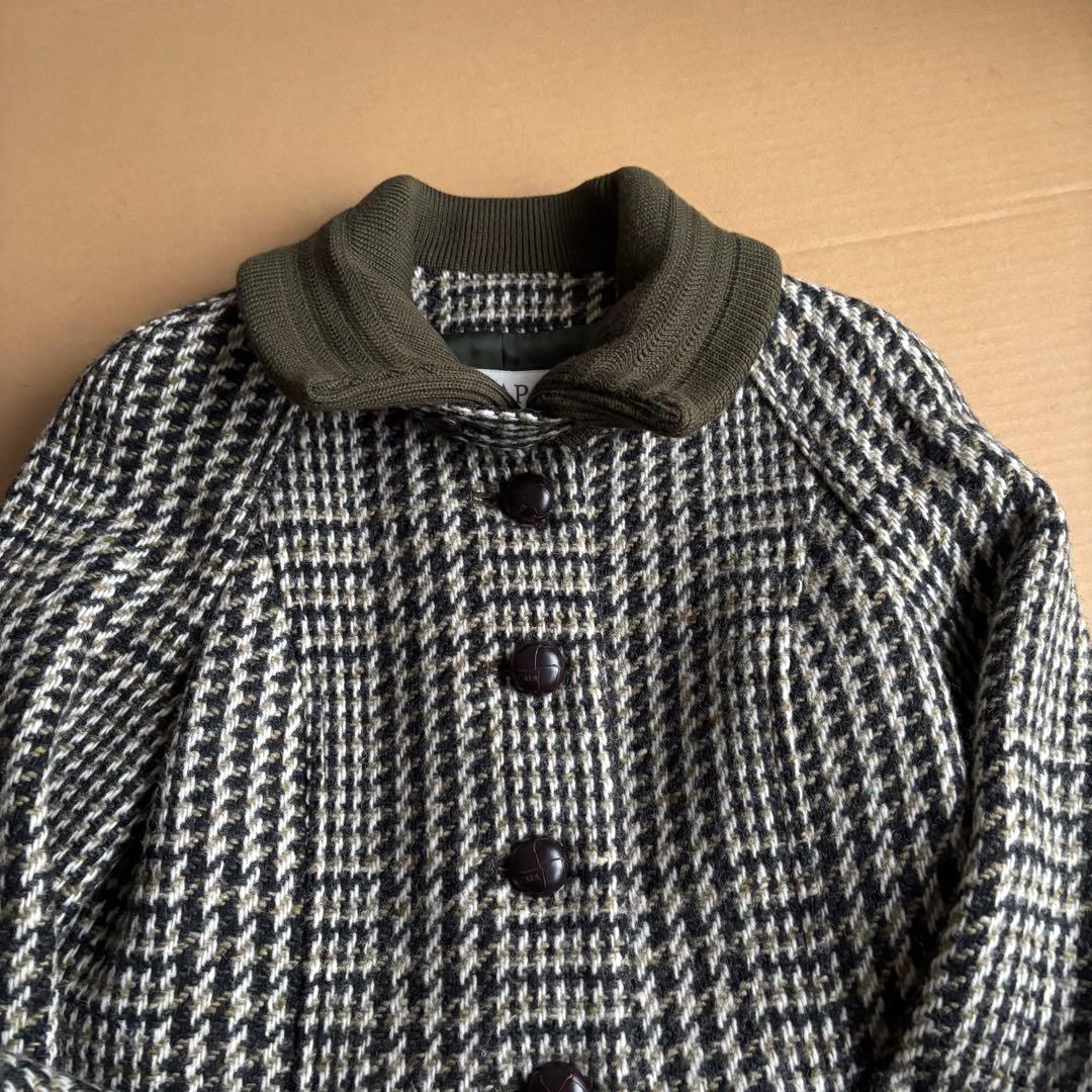 スキャパ　モスグリーン千鳥柄 コートとヒートテック2枚