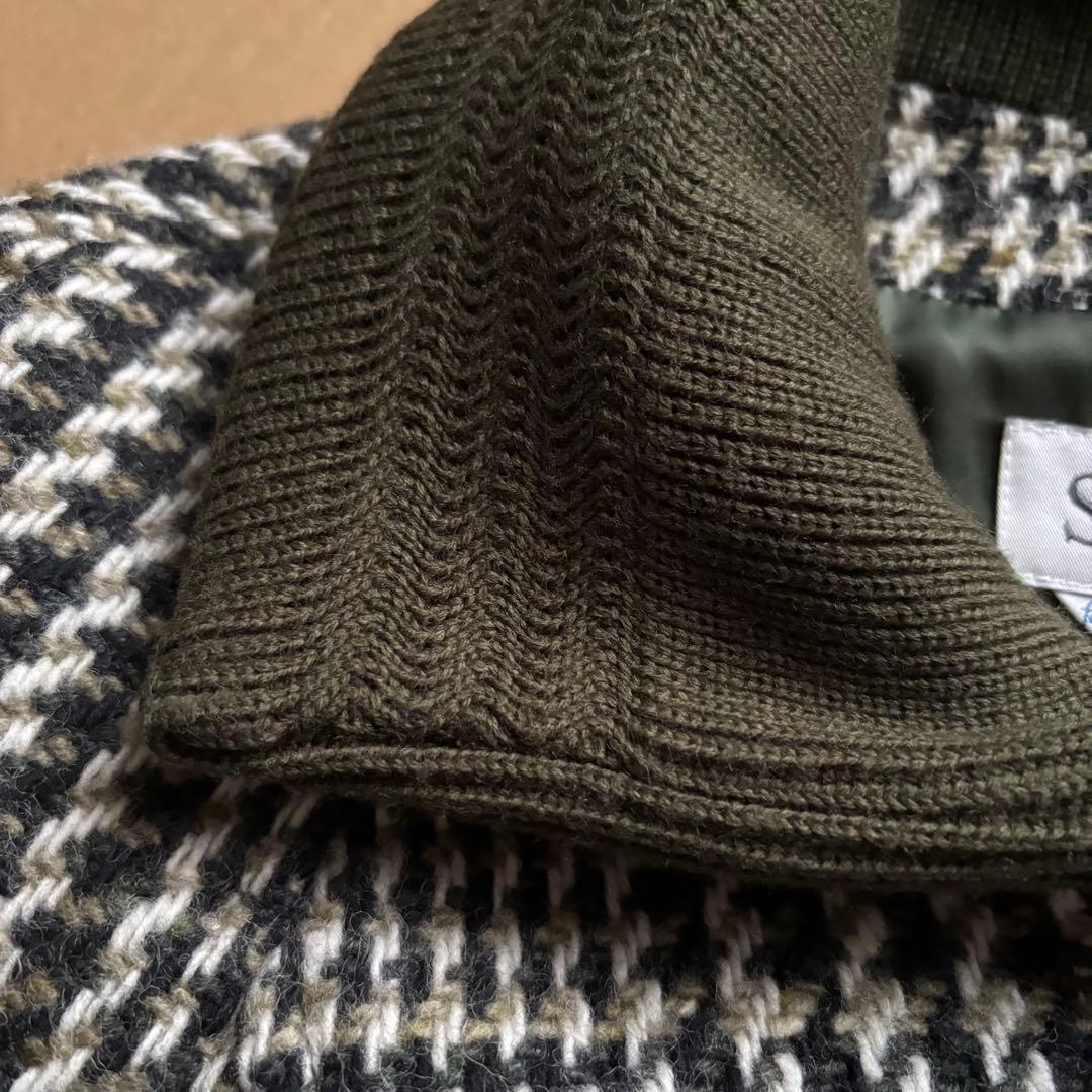 スキャパ　モスグリーン千鳥柄 コートとヒートテック2枚