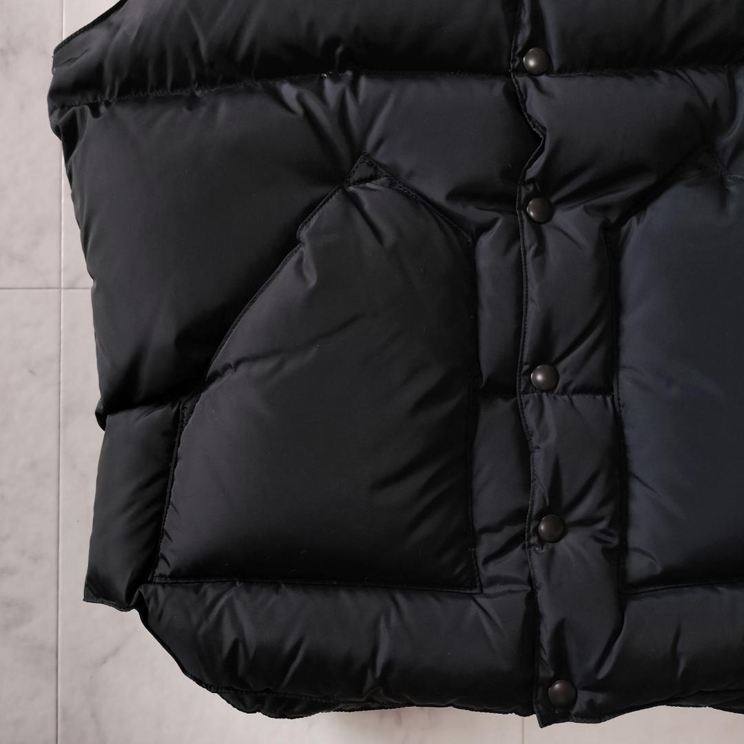 ロッキーマウンテンフェザーベッド ダウンベスト 42 XL スエードレザーヨーク