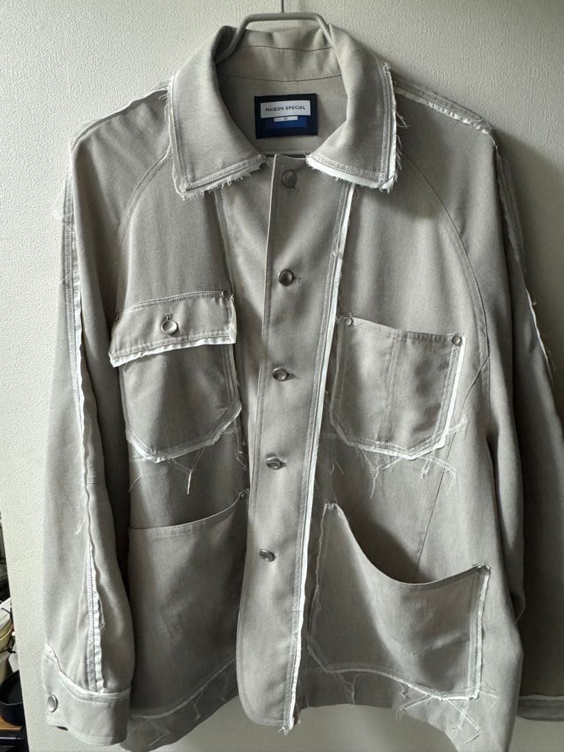 MAISON SPECIAL グレー カバーオール　シャツ