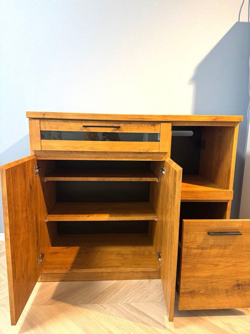 [Nina]キッチンボード・食器棚・レンジ台・国産家具