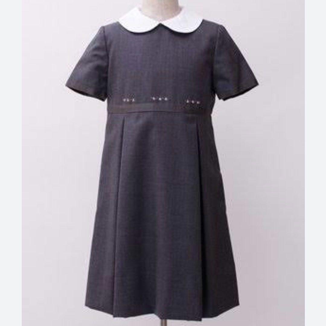 【値下げ】お受験　面接　レッスン　ミルフィーユボレロ　スーツ120 グレー