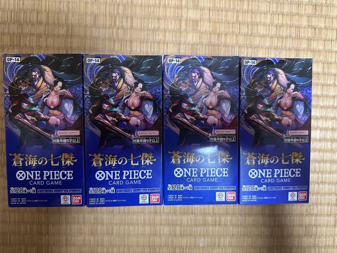 ワンピースカード 蒼海の七傑 4BOX　テープ付き