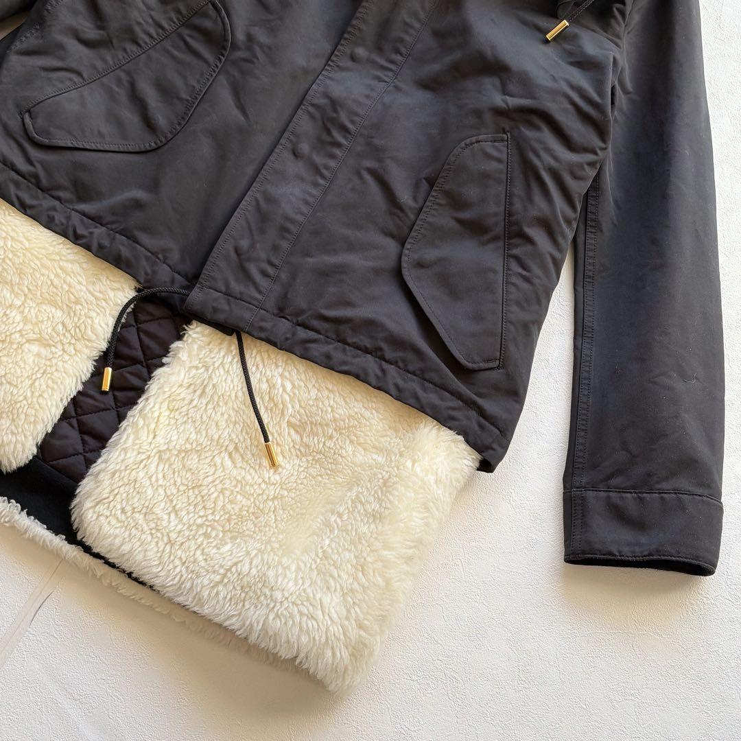 THE RERACS ザ・リラクス モッズコート ボアライナー フーデッド 黒