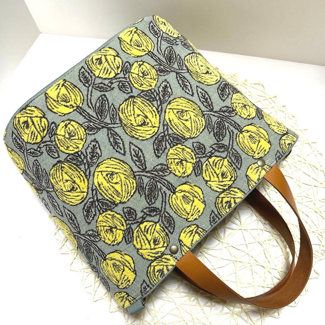 ミナペルホネン楕円底トートバッグ　ハンドメイド