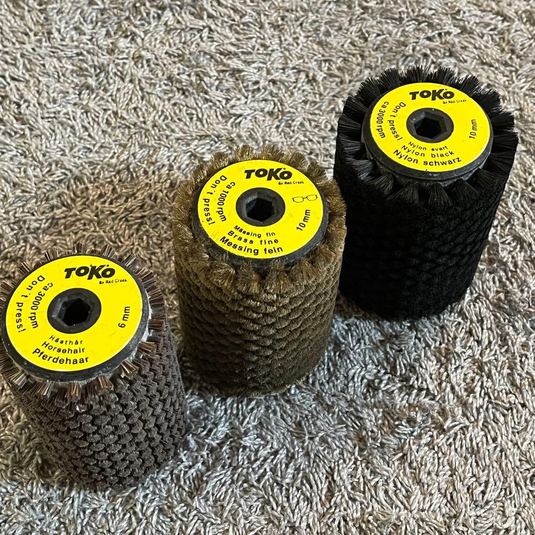 TOKO ロトブラシ 馬毛・ナイロン・ブロンズ シャフトハンドル 4点セット