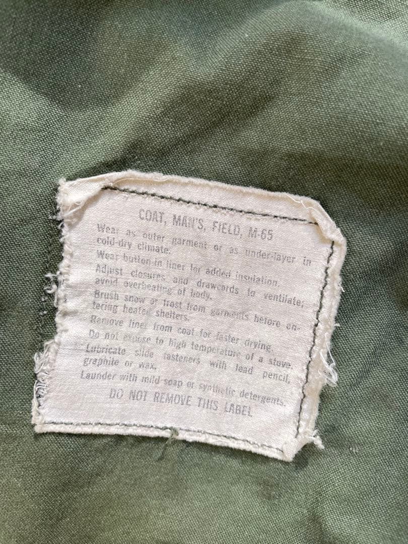 60s US ARMY M65ジャケット　アルミジッパー