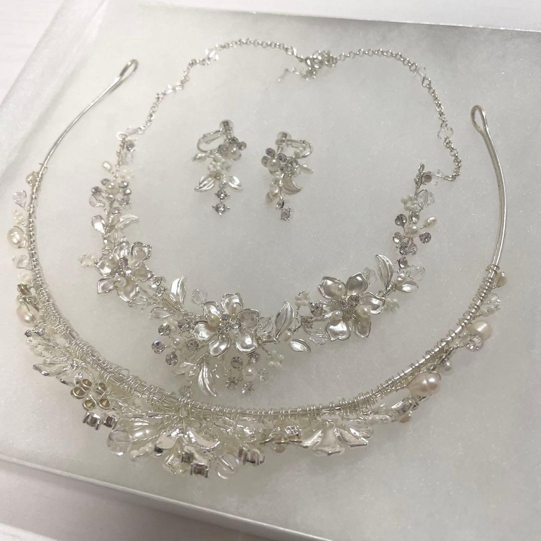 ANNAN WEDDING ブライダルアクセサリー3点セット ティアラ