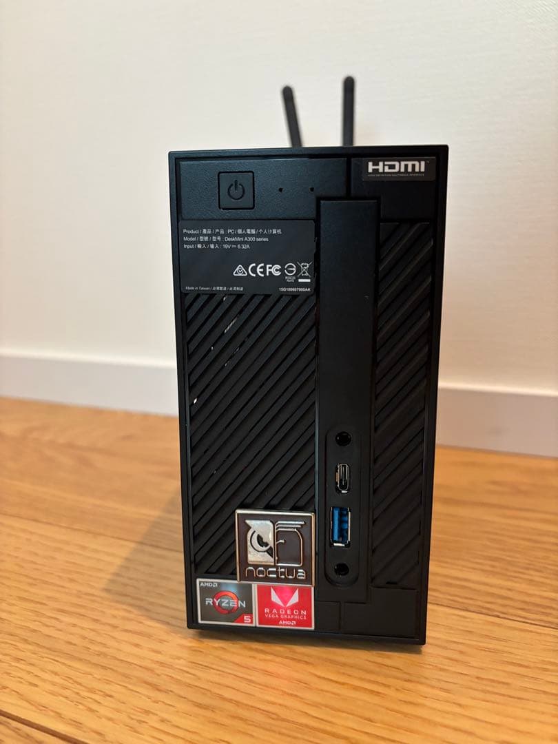 超小型/静音DeskMini A300 Ryzen5 3400G 16GB 2T