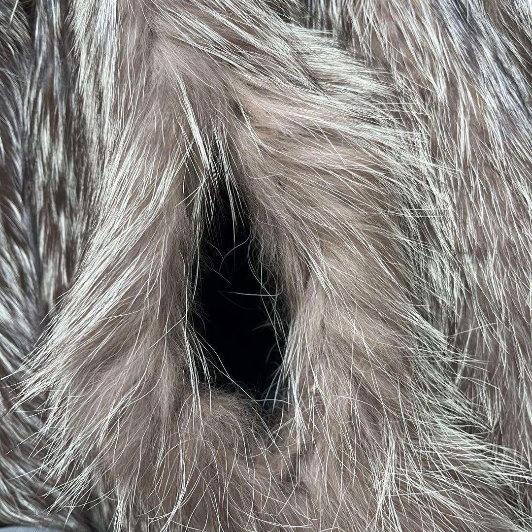 シルバーフォックス　本物毛皮 ショートコート ジャケット 15号 2XL