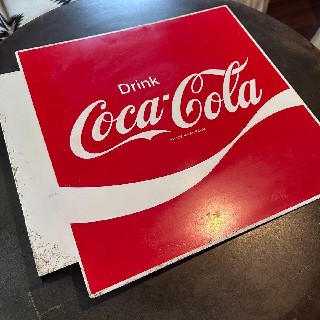 昭和レトロ　ビンテージ　コカコーラ　看板　両面看板　突出し看板　当時物　美品
