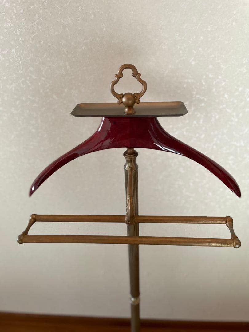 イタリア製 バーガンディ色ハンガースタンド