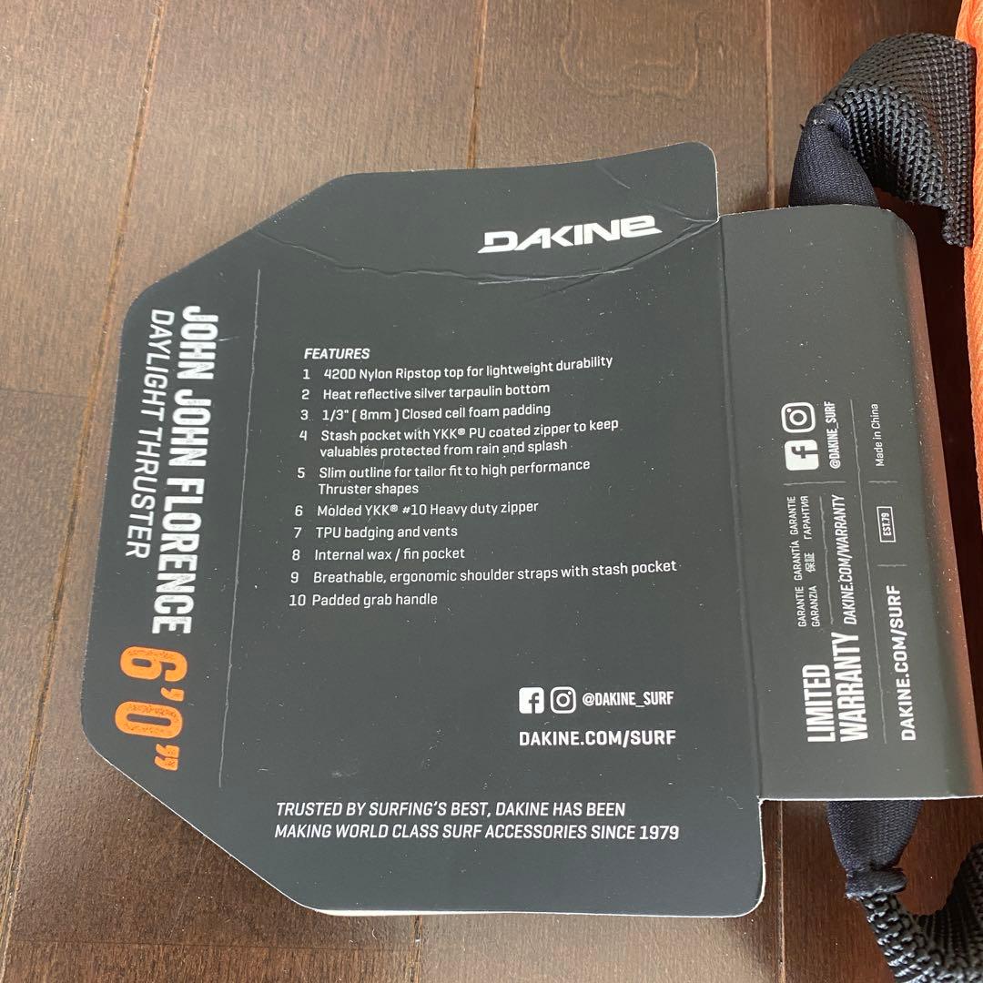 DAKINE ダカイン サーフボードケース ブラック/オレンジ 新品 未使用