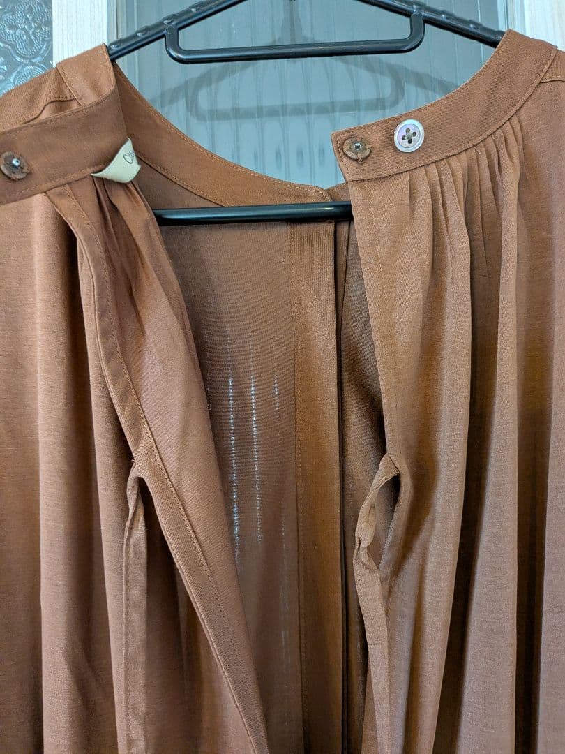 美品　カレンソロジー　ロングワンピース ７分袖　ウエストリボン付