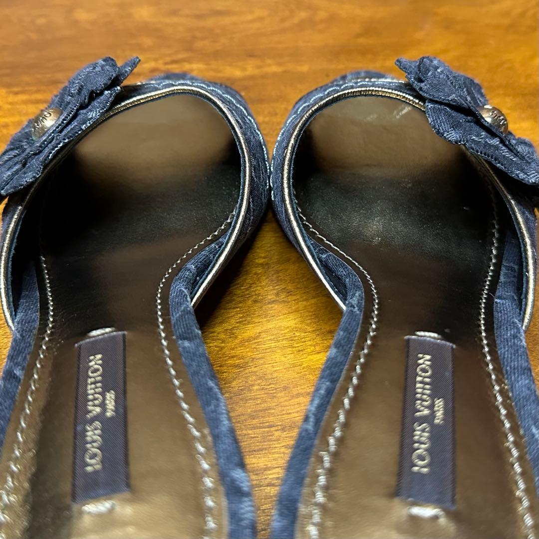 LOUIS VUITTON ヴィトン モノグラム フラワー ミュール 35