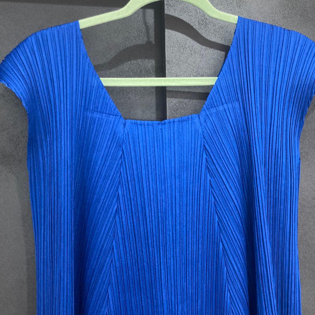 プリーツプリーズ　Aラインチュニック　サイズ3 ブルー