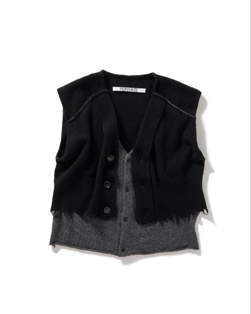 トップス PERVERZE Knit Vest Skirt