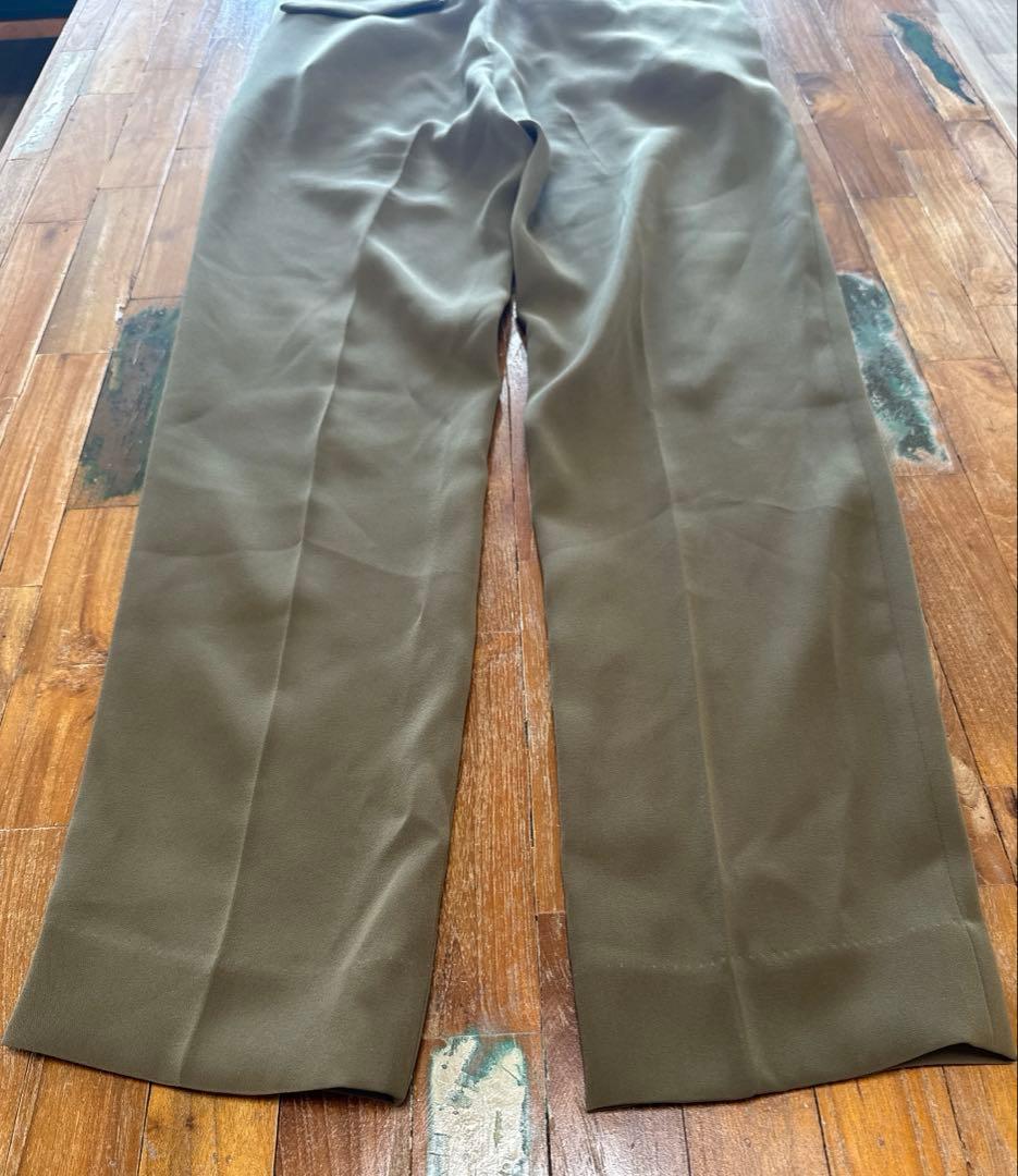 クルニ ワイドパンツ サイズ1 スラックス　オリーブ　極美品　ベルト付き