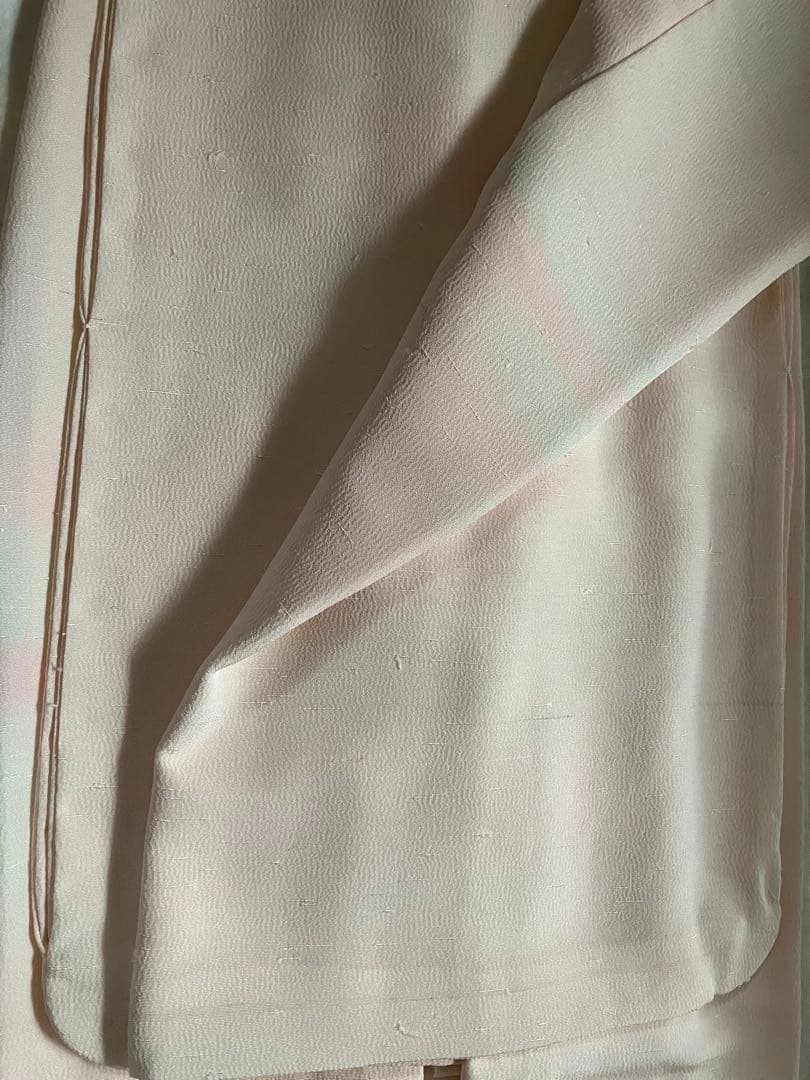 鬼しぼ縮緬　暈しピンク　正絹 長襦袢