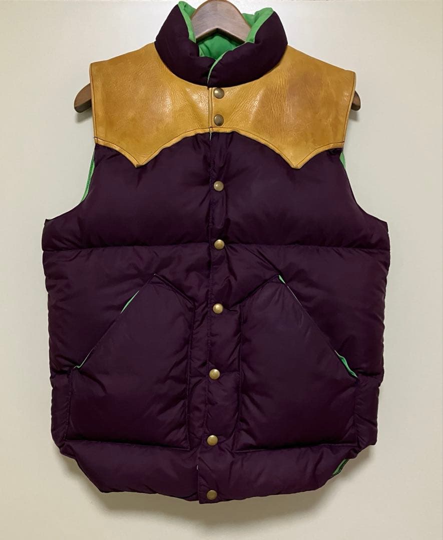 ロッキーマウンテン ダウンベスト 70年代ヴィンテージ 40 レザー