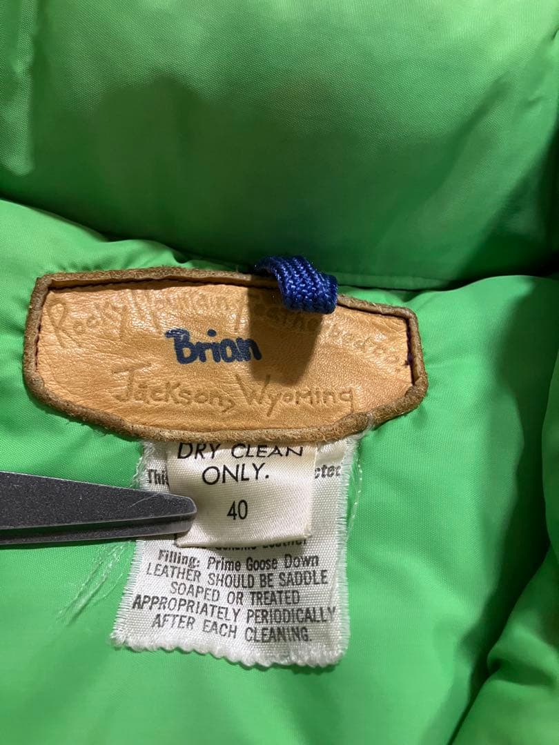 ロッキーマウンテン ダウンベスト 70年代ヴィンテージ 40 レザー