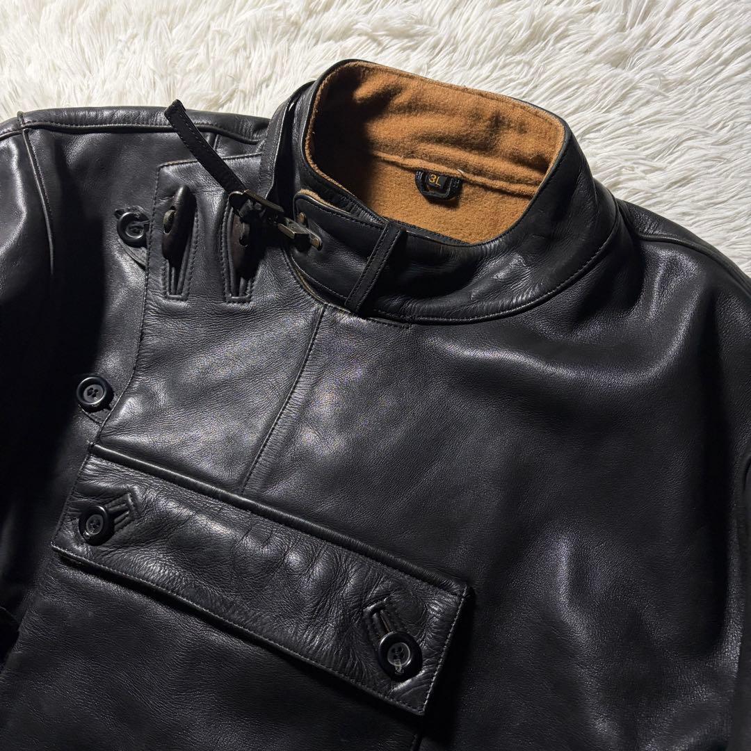 K's Leather KADOYA スウェーデン軍モーターサイクルジャケット