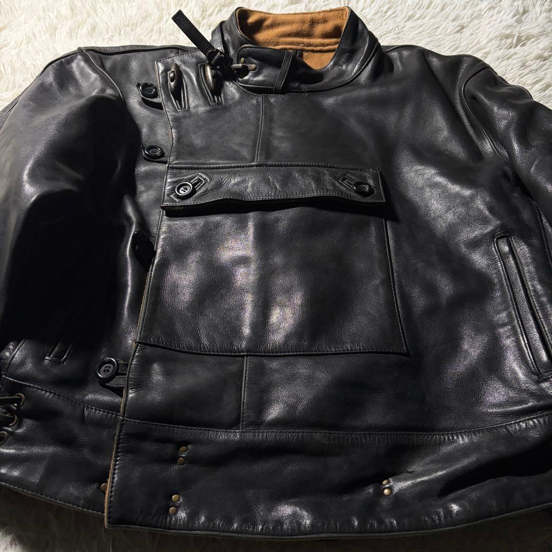 K's Leather KADOYA スウェーデン軍モーターサイクルジャケット