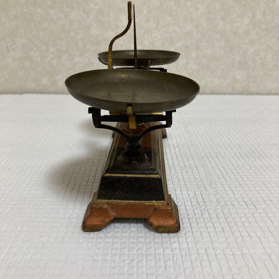 TS61 アンティーク 上皿天秤 二百瓦感量 弐厘 真鍮製 オブジェ 古道具