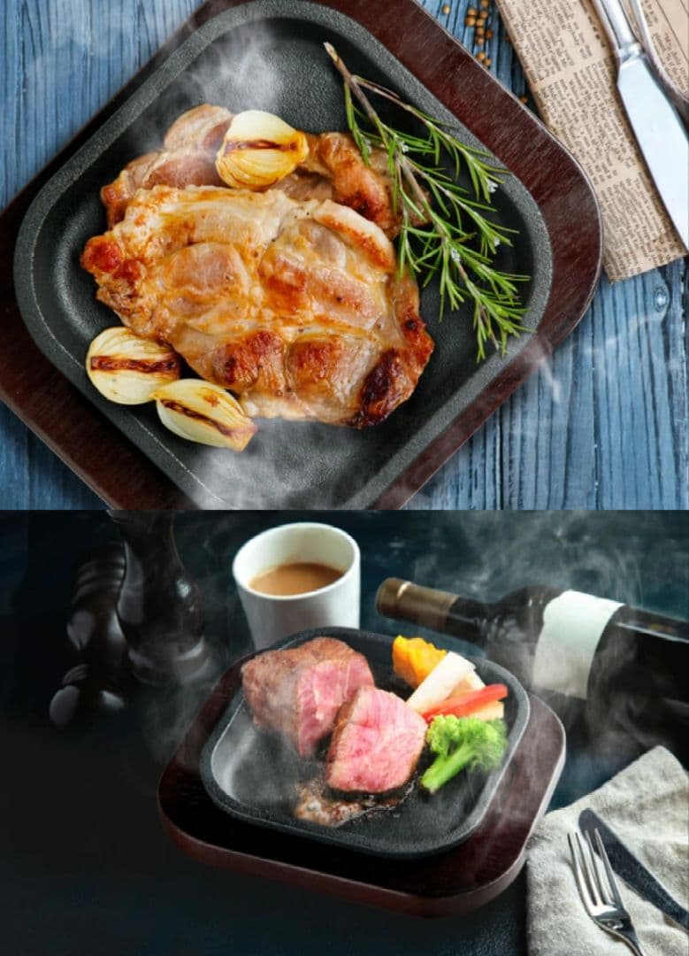 さくさく石窯ピザ・ナンメーカー ＆ COLOステーキパン14×14㎝