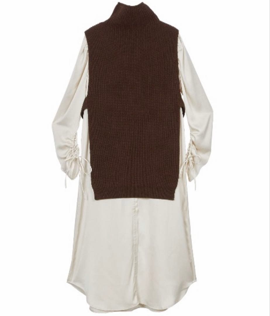 未使用　Ameri VINTAGE ベスト レイヤード シャツドレス　ワンピース