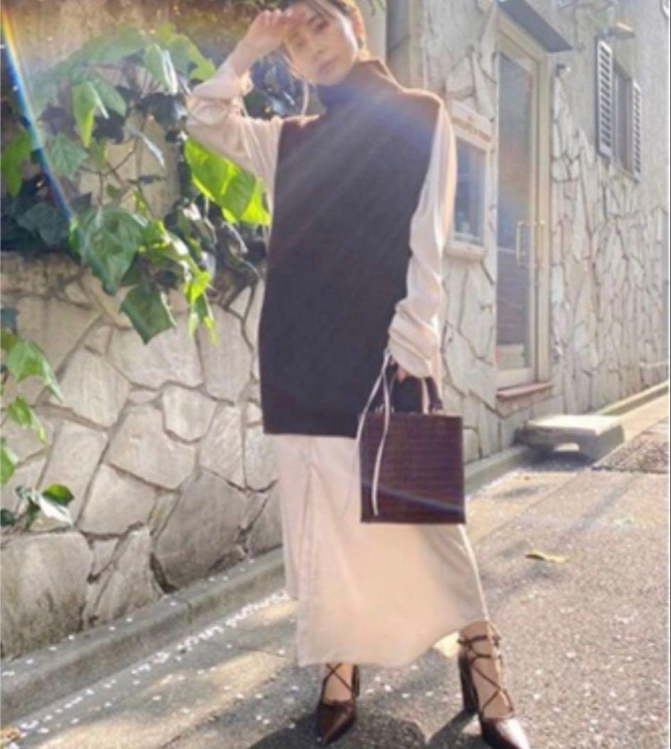 未使用　Ameri VINTAGE ベスト レイヤード シャツドレス　ワンピース