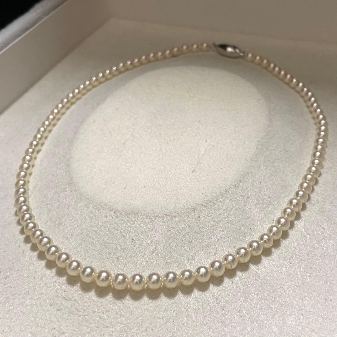 【テリ強✨美品】 あこや真珠 ネックレス ベビーパール 4.0-4.5 本真珠