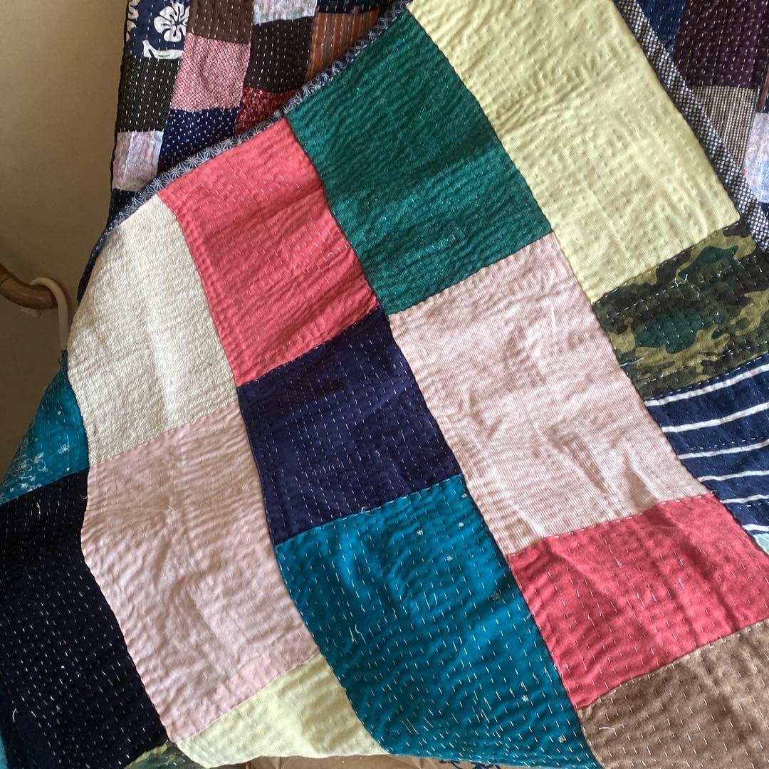 ハンドメイド　パッチワーク　ラリーキルト　カンタキルト　刺子