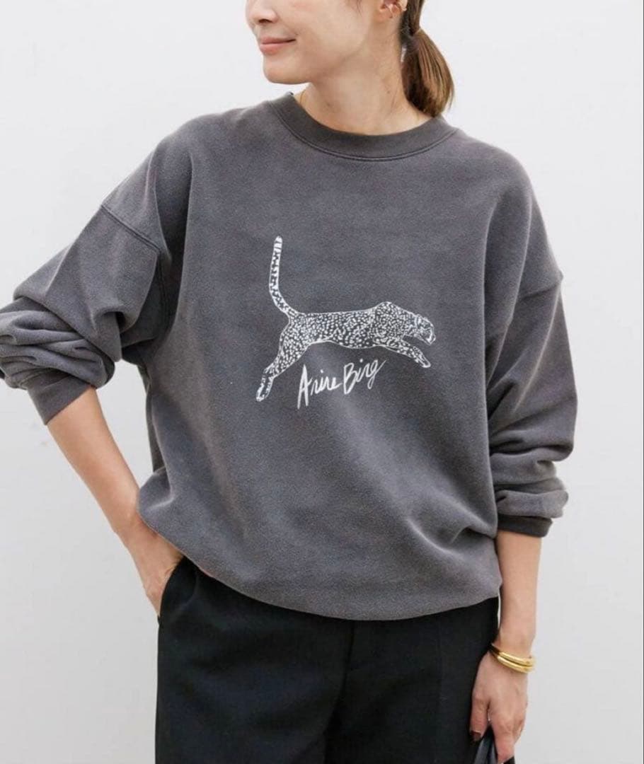 ANINE BING　レオパード トレーナー　M