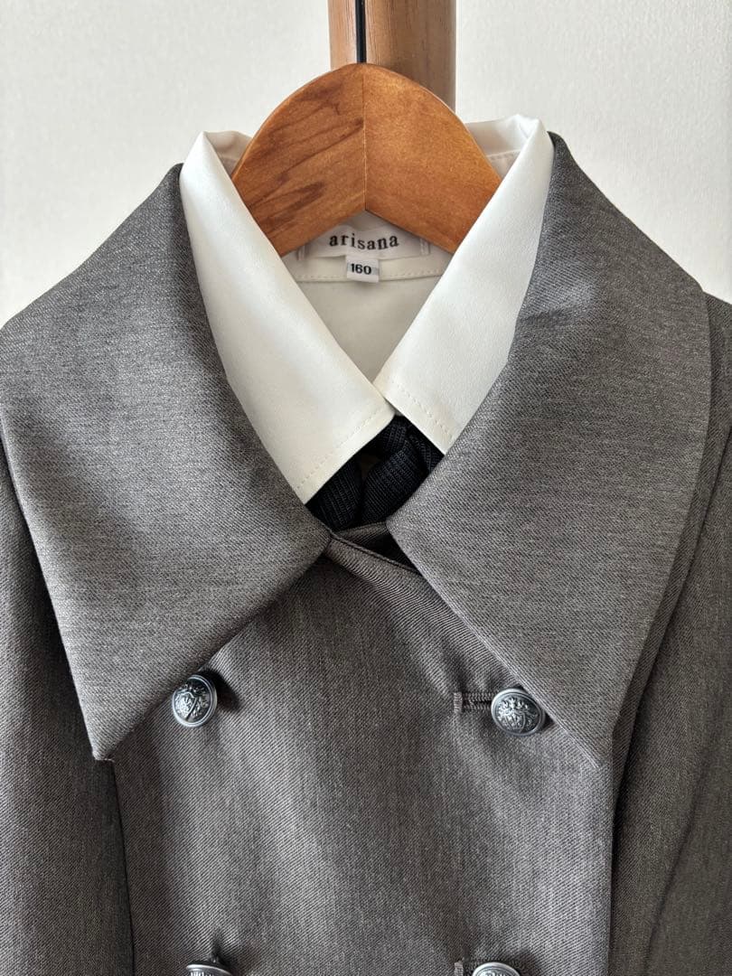 【卒業式】アリサナ 女の子 160cmフォーマルスーツ グレー