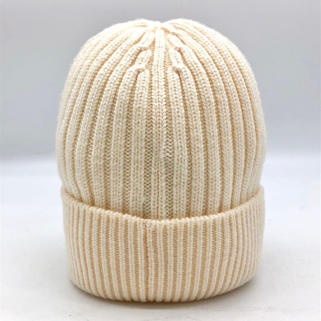 【未使用級】MONCLER GRENOBLE ニット帽 マグリア ロゴ ホワイト