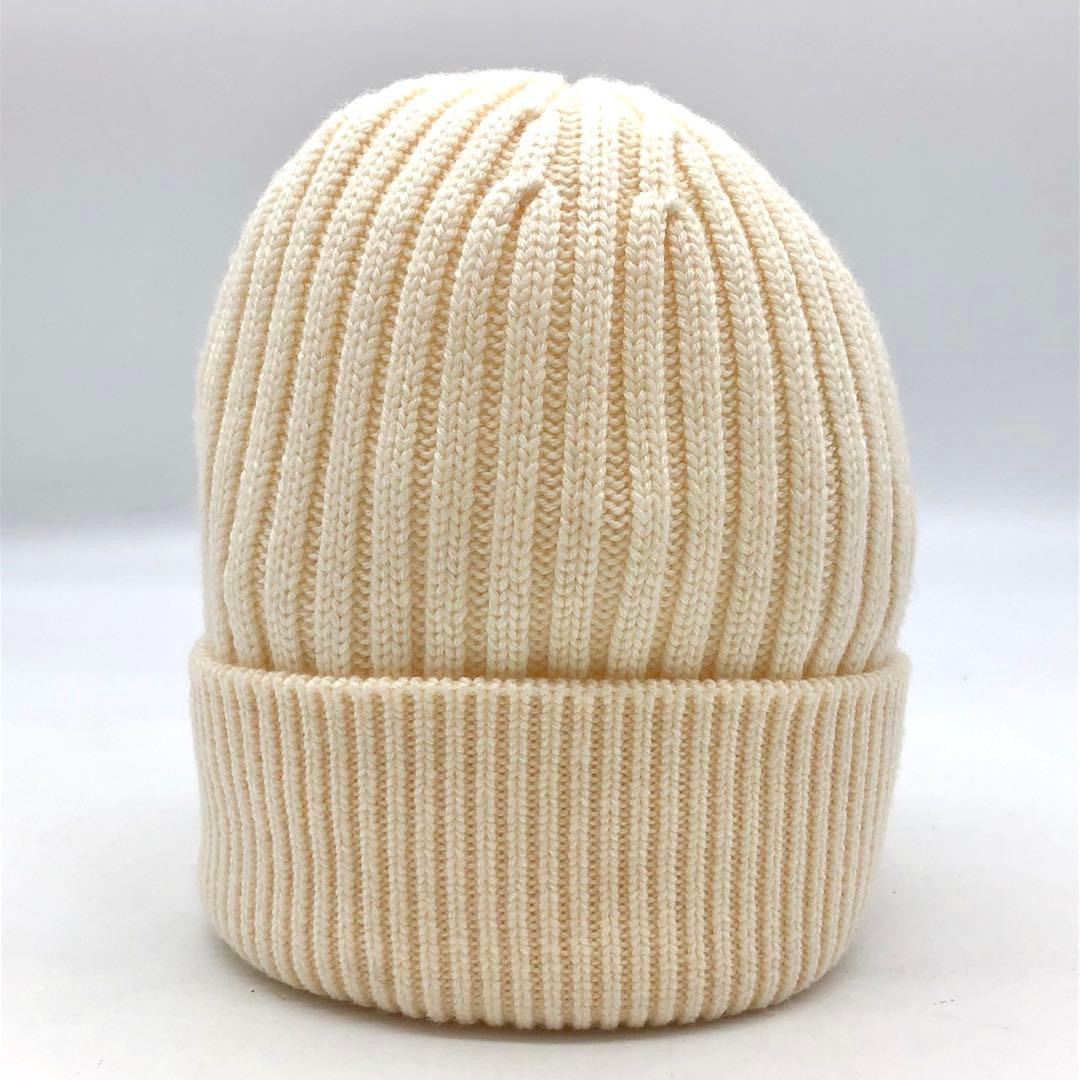 【未使用級】MONCLER GRENOBLE ニット帽 マグリア ロゴ ホワイト