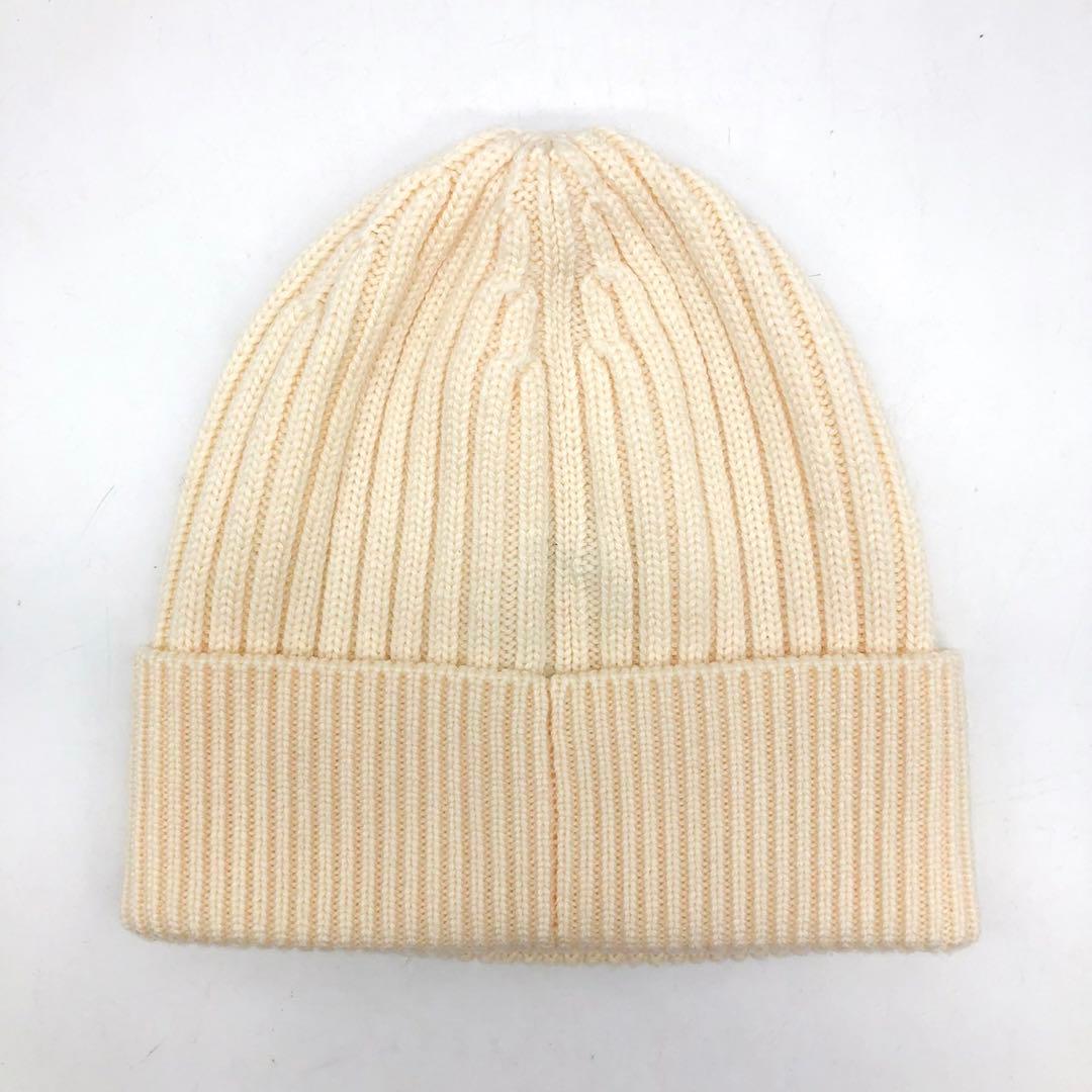 【未使用級】MONCLER GRENOBLE ニット帽 マグリア ロゴ ホワイト