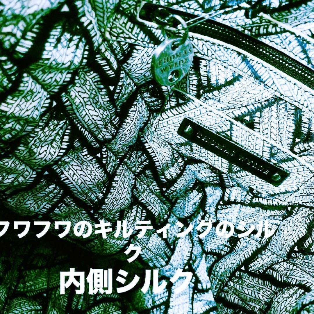 トーマスワイルドTHOMAS WILDスカル新品レザー&シルク大ショルダーバッグ