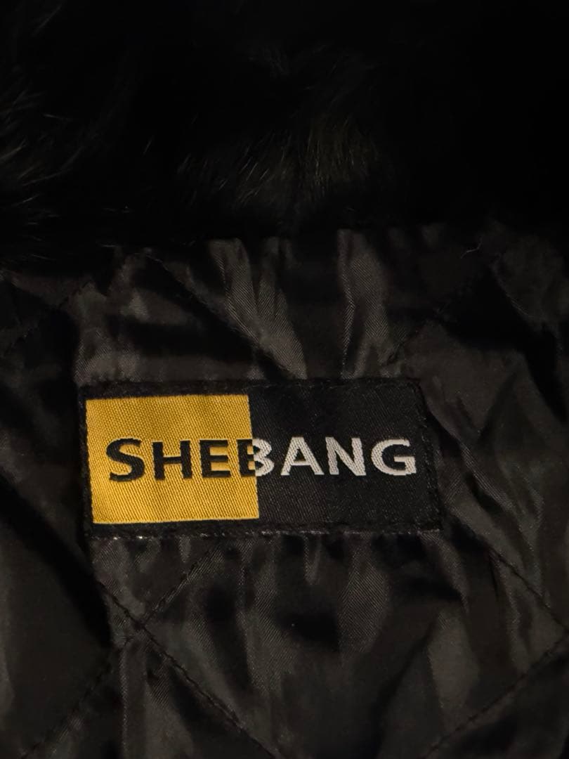 トップス shebang black real Rabbit fur long coat