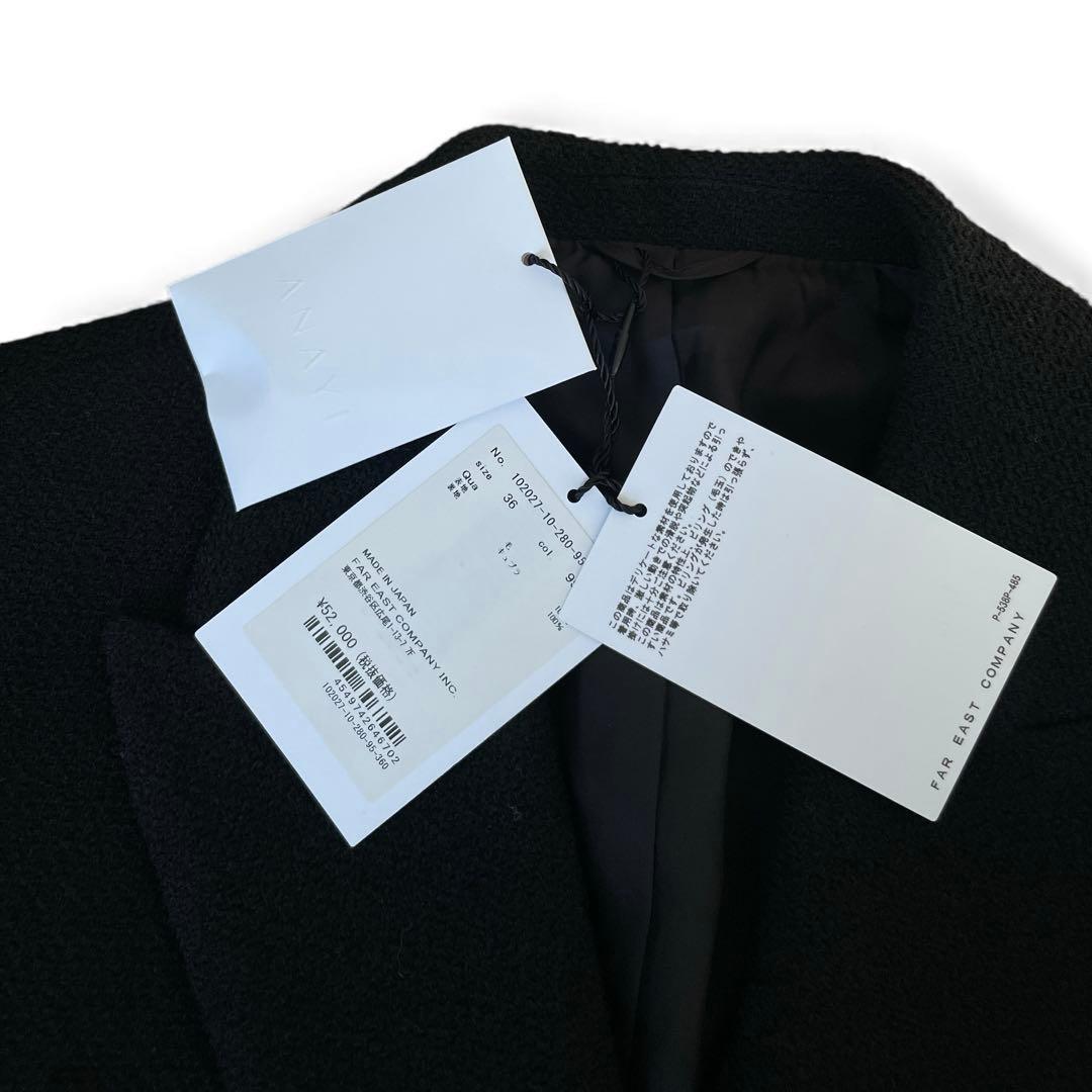 新品未使用　ANAYI アナイ テーラードジャケット ウール　ブラック　36