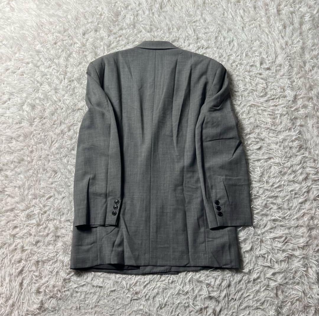 ポールスミス　高級生地　コラボ　セットアップ　スーツ　ダブル　グレー　Lサイズ