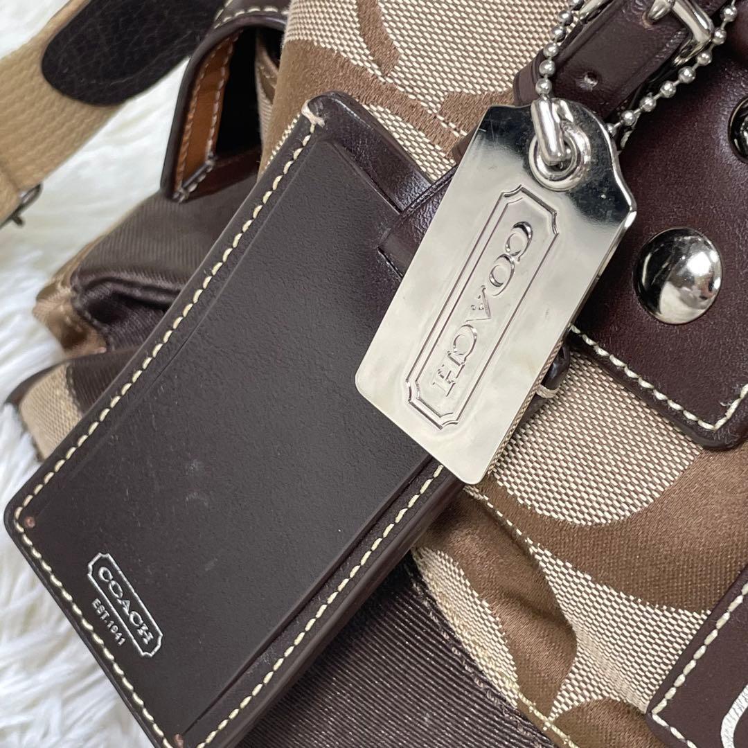 美品 COACH コーチ シグネチャー ボストンバッグ 2WAY F77179