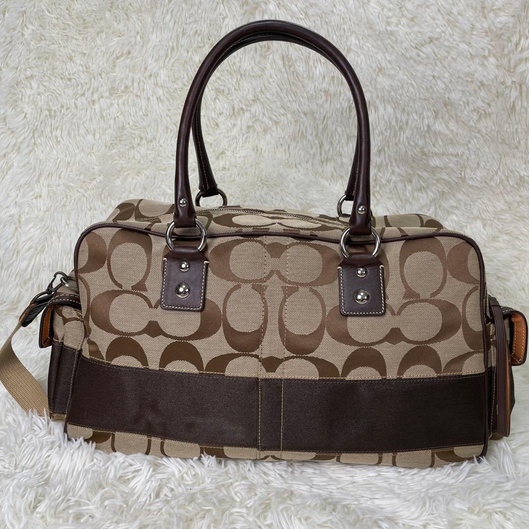 美品 COACH コーチ シグネチャー ボストンバッグ 2WAY F77179