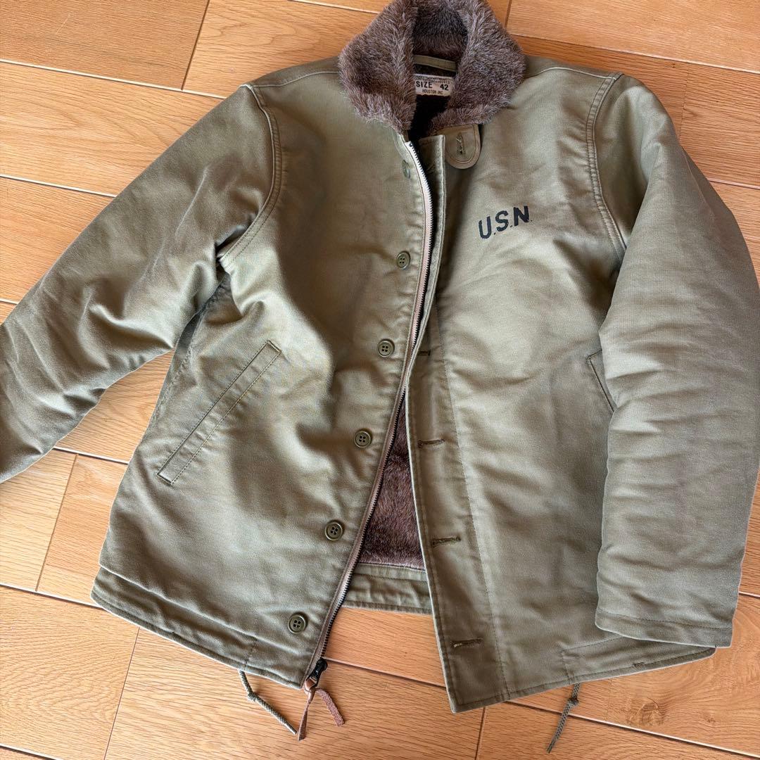 HOUSTON ヒューストン 5N-1X N-1デッキジャケット 42 タン