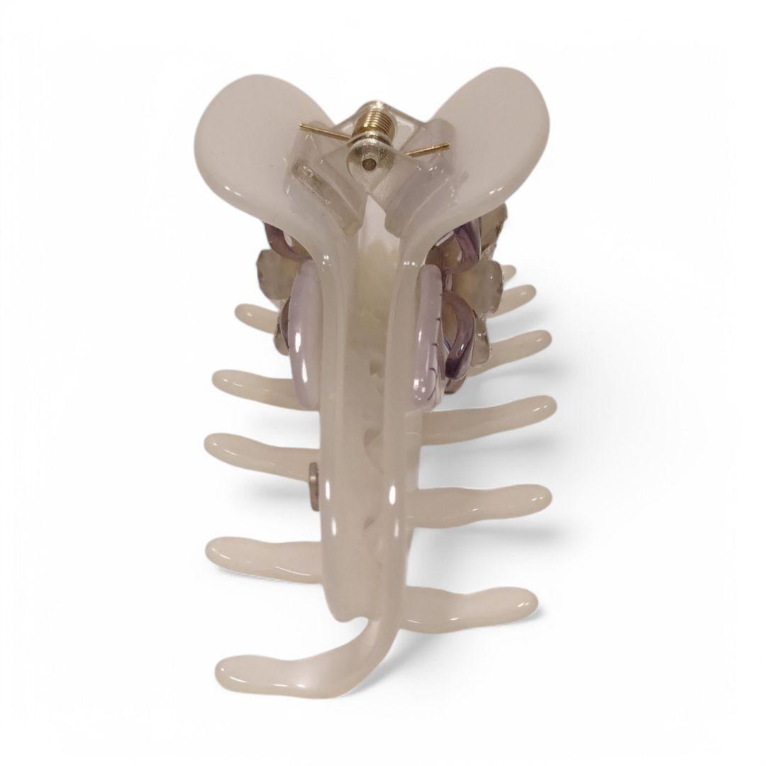 ALEXANDRE DE PARIS　ヘアクリップ L　花　フラワー　ホワイト