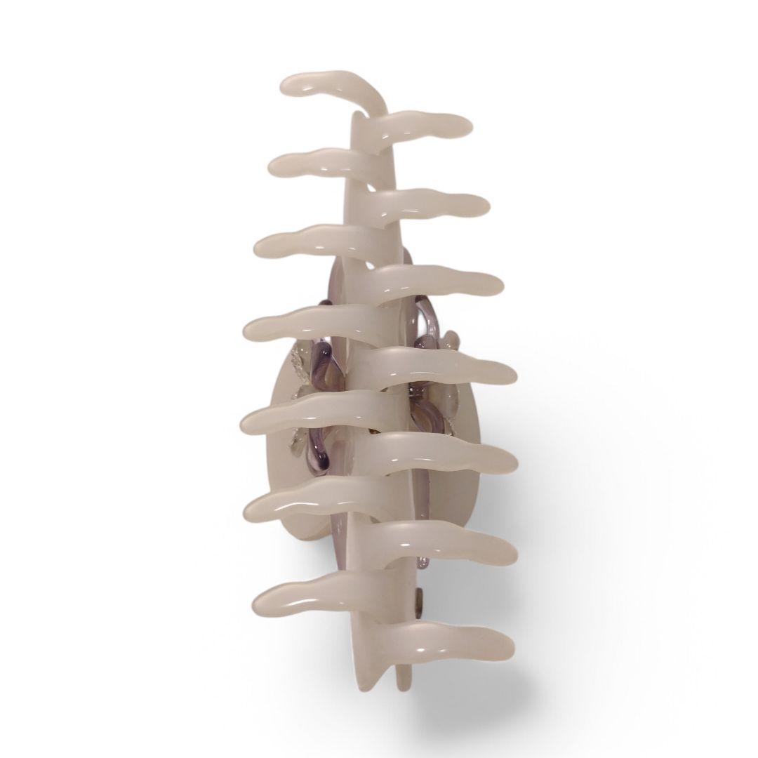 ALEXANDRE DE PARIS　ヘアクリップ L　花　フラワー　ホワイト